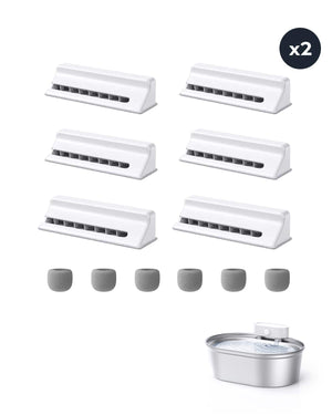 12 pcs Replacement Filter for Stainless Steel Wireless Pet Water Fountain