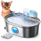 Uah Pet 2025 Upgrade Stainless Steel Wireless Pet Water Fountain