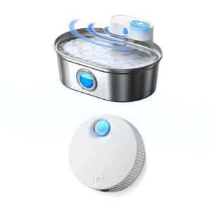 uahpet Stainless Steel Cat Fountain Pro + Smart Cat Litter Deodorizer