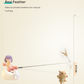 natural chicken feathers are the key component of the cat wand toy